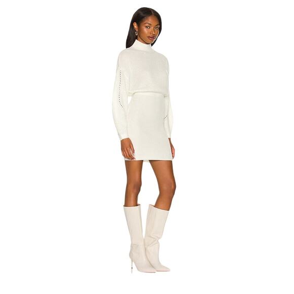 NWT MARJORELLE MONETTE IVORY SWEATER DRESS SIZE MEDIUM - Picture 4 of 11